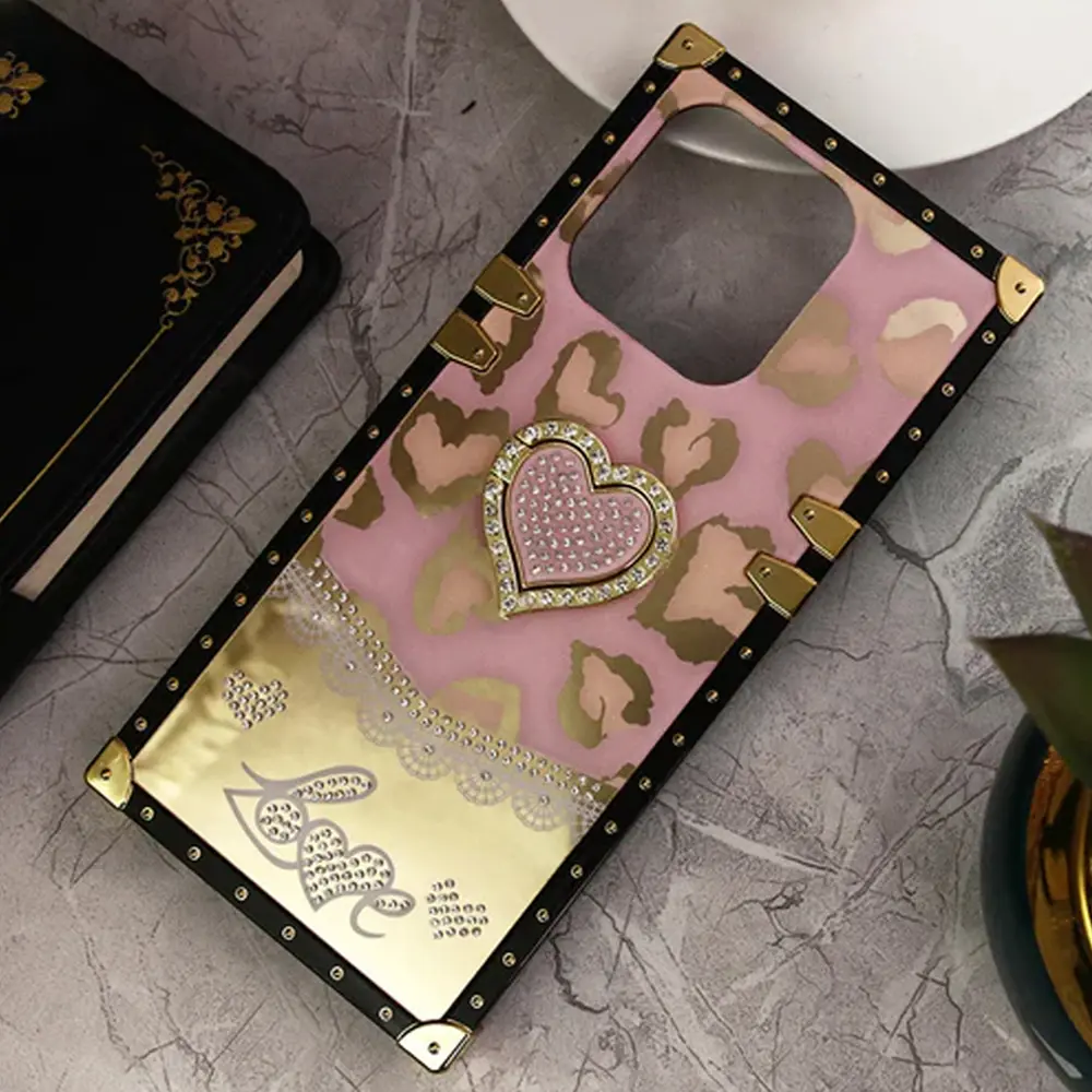 Tecno Spark 20C|Infinix Hot 40i | Smart 8 | Smart 8 Pro | Tecno Pop 8 | Spark 20 Ladies Luxury LV Case With Back Ring (Baby Pink)