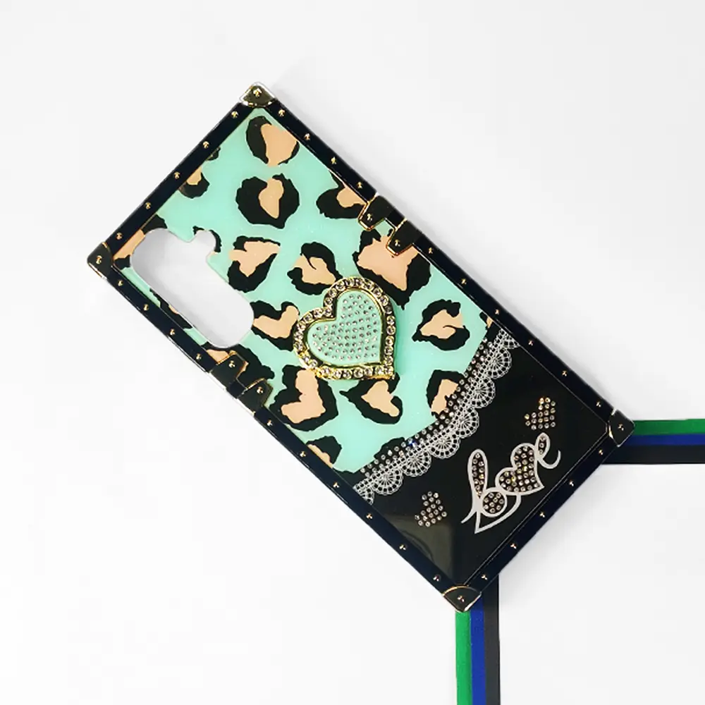 [PO60BSA16-5-14] Samsung Galaxy A16 4G|5G Luxury LV Case With Back Ring (Sea Green)