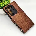 Infinix Note 50 Pro 4G|Note 50 4G NMT Premium Luxuary Leather Book Case (Dark Brown)