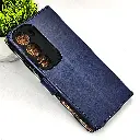 Vivo Y19s 4G NMT Premium Luxuary Leather Book Case (Navy Blue)