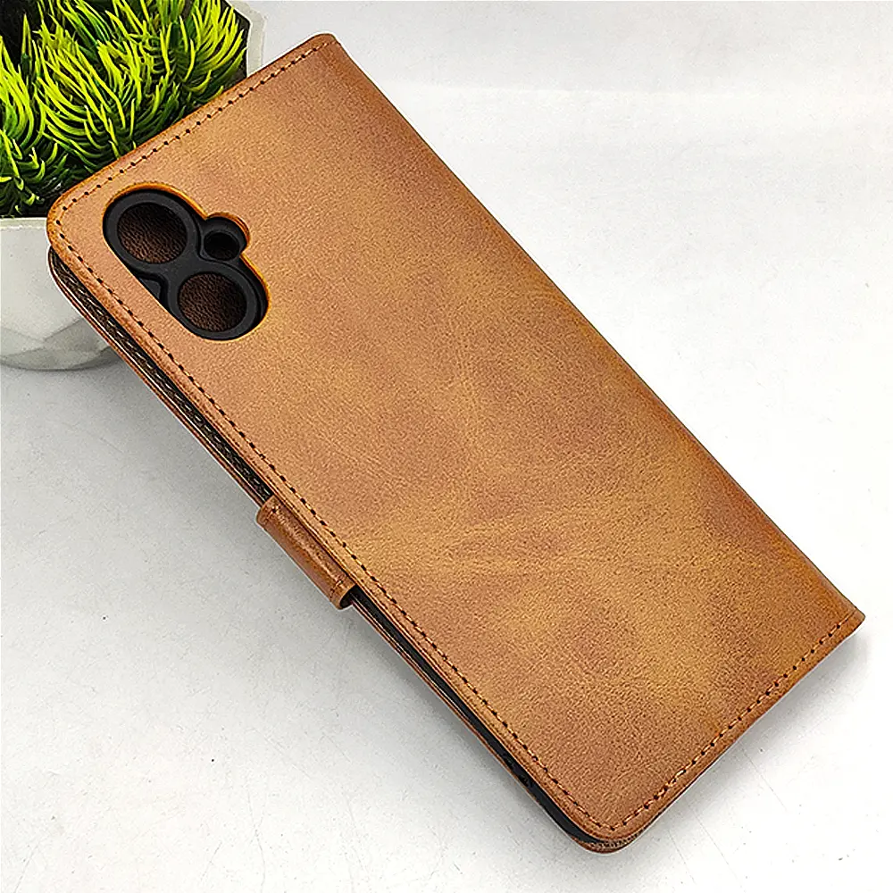 [PO42FBTCMN19NEO-4-5] Tecno Camon 19 Neo NMT Premium Luxuary Leather Book Case (Golden)