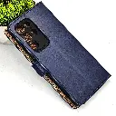 Samsung Galaxy S22 Ultra NMT Premium Luxuary Leather Book Case (Navy Blue)
