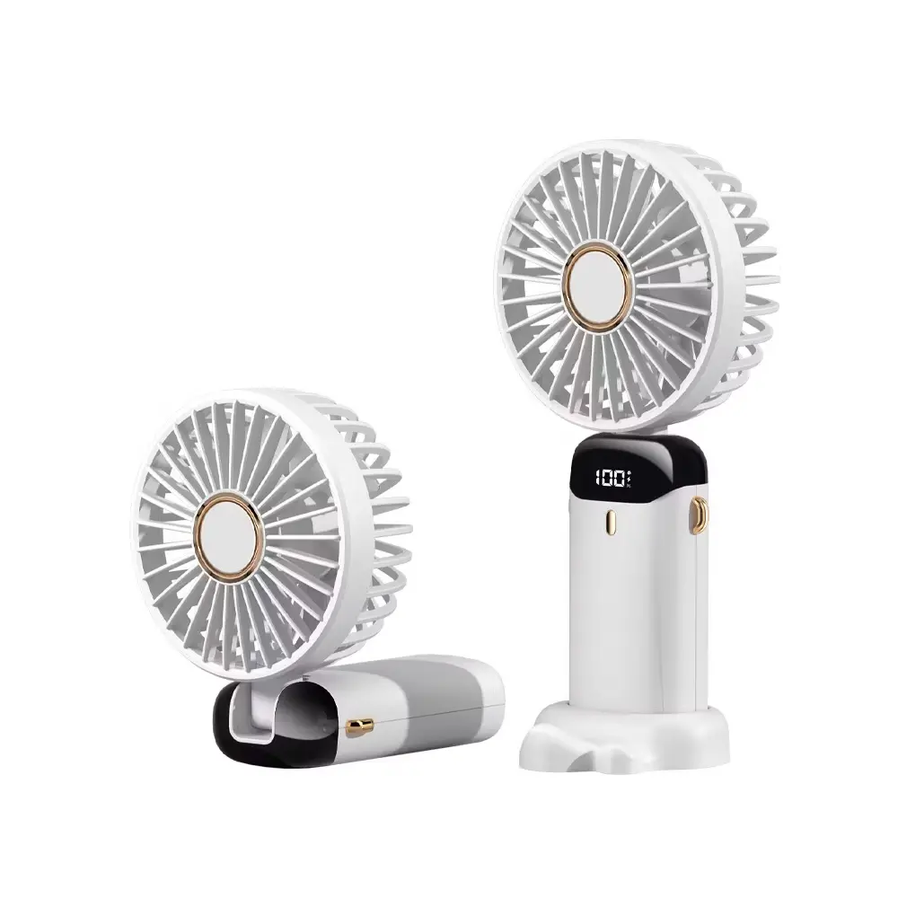 Portable Charging Fan With Digital Display