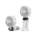 Portable Charging Fan With Digital Display