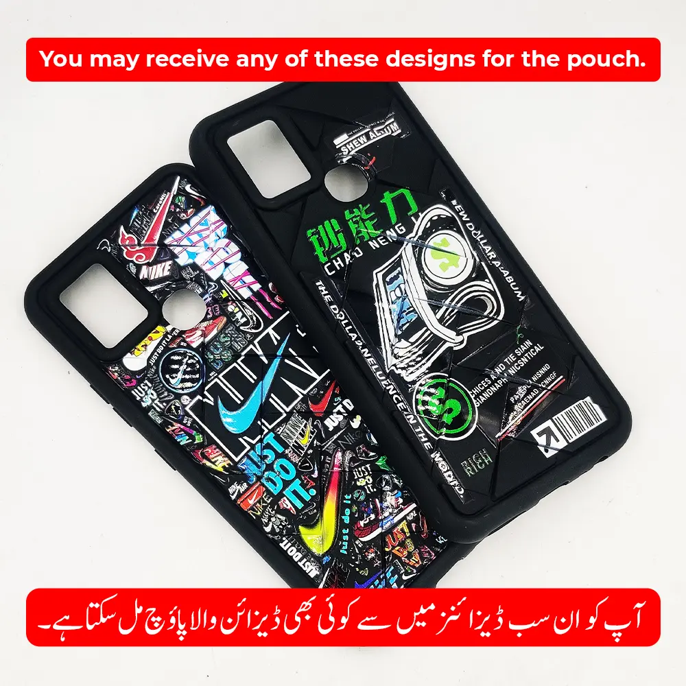 Infinix Hot 10 Flex Waves Pattern Silicone 3D Printed Back Case (Black) 