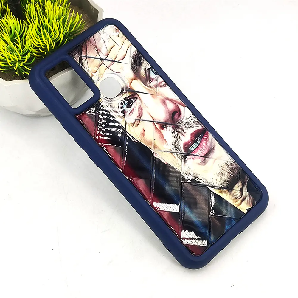 Infinix Hot 11 Play|Hot 10|Hot 9 Play Flex Waves Pattern Silicone 3D Printed Back Case (Navy Blue)