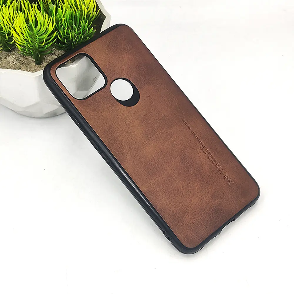 Google Pixel 4A 5G X-Level Luxuary Leather Back Case (Dark Brown)