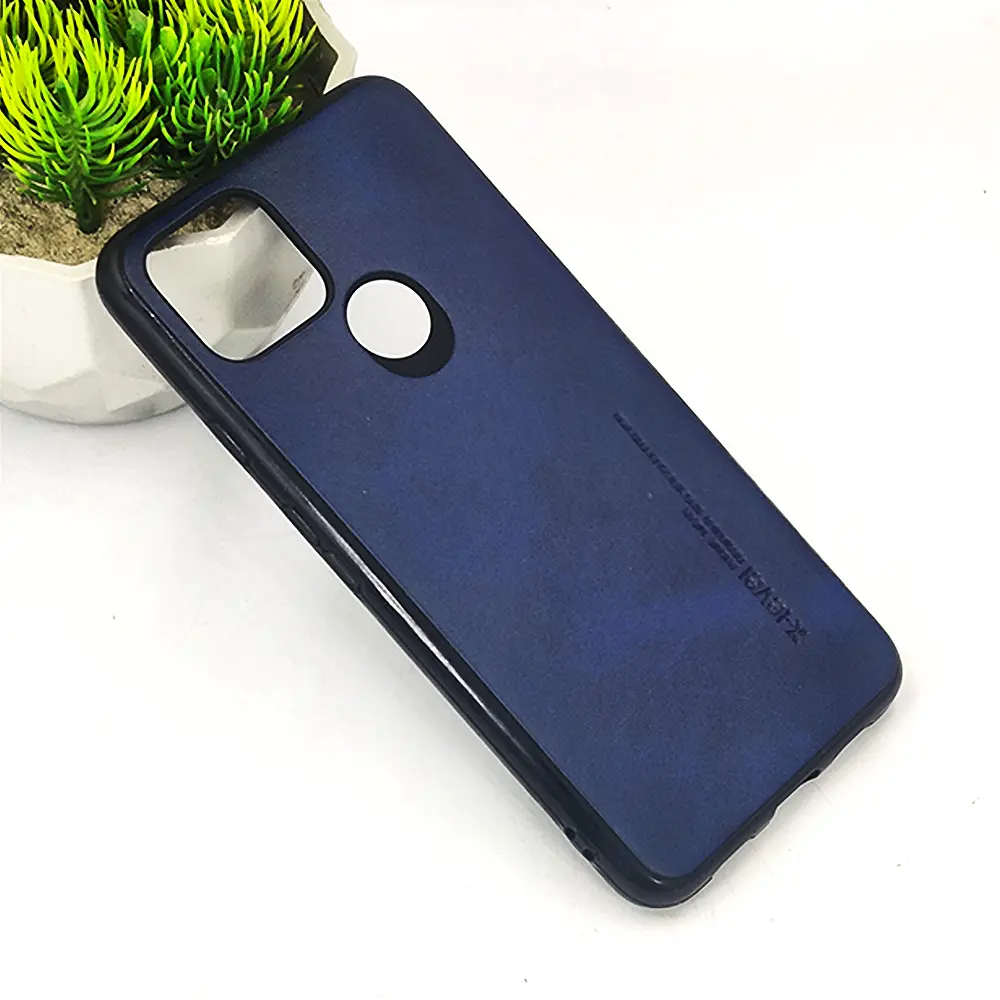 Google Pixel 4A 5G X-Level Luxuary Leather Back Case (Navy Blue)