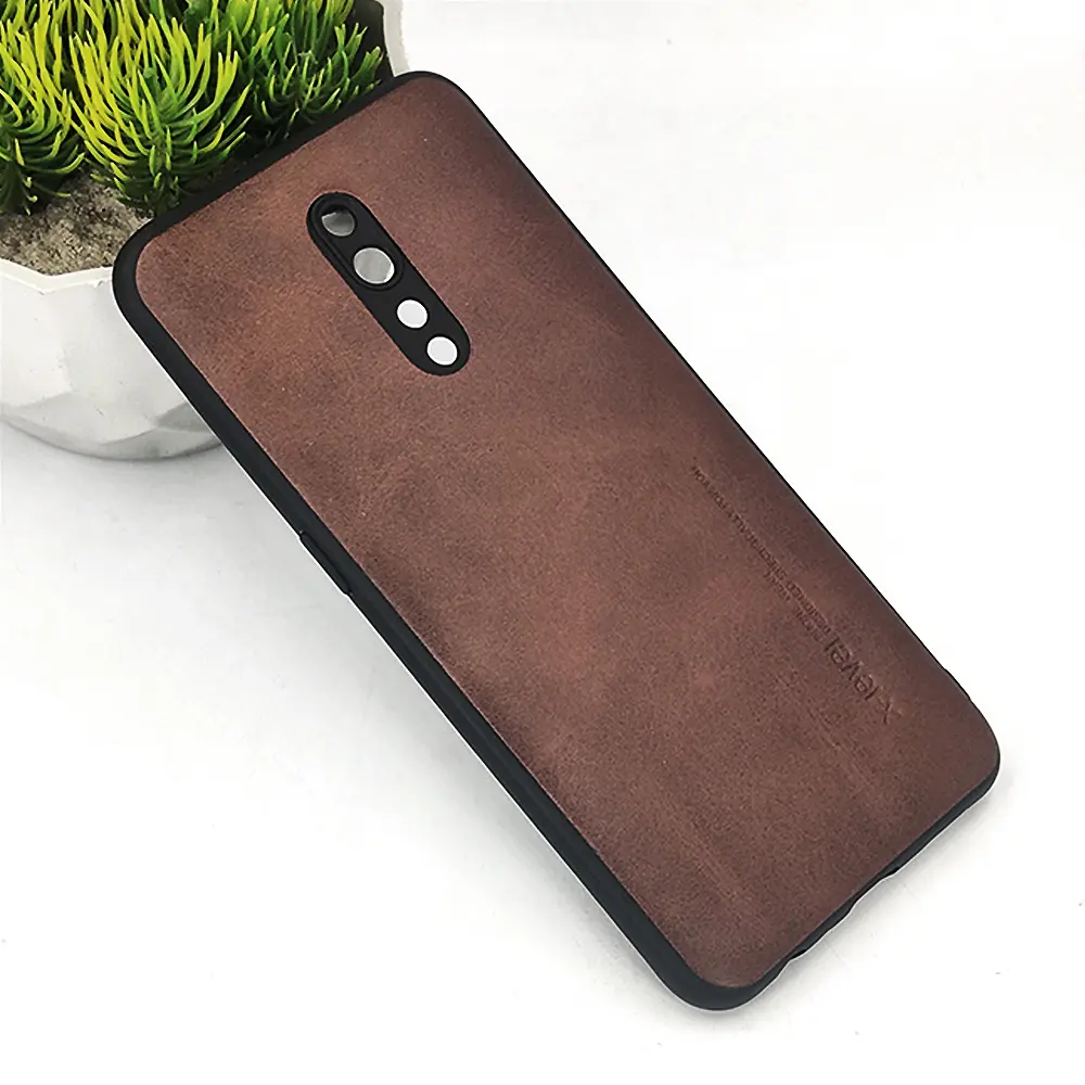 Oppo Reno Z X-Level Luxuary Leather Back Case (Dark Brown)