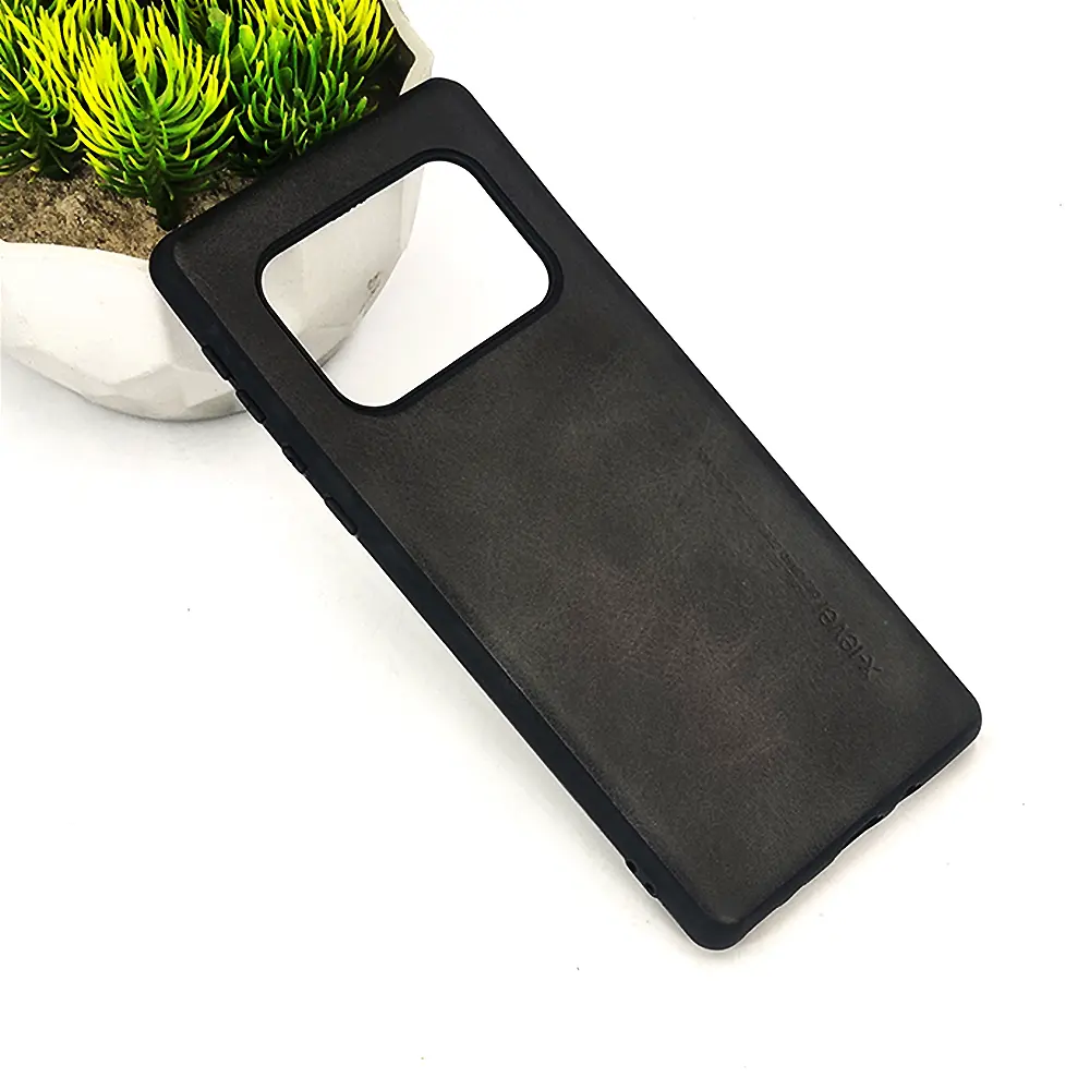 [PO18BAQUSR6-1-9] Sharp AQUOS R6 X-Level Luxuary Leather Back Case (Gray)