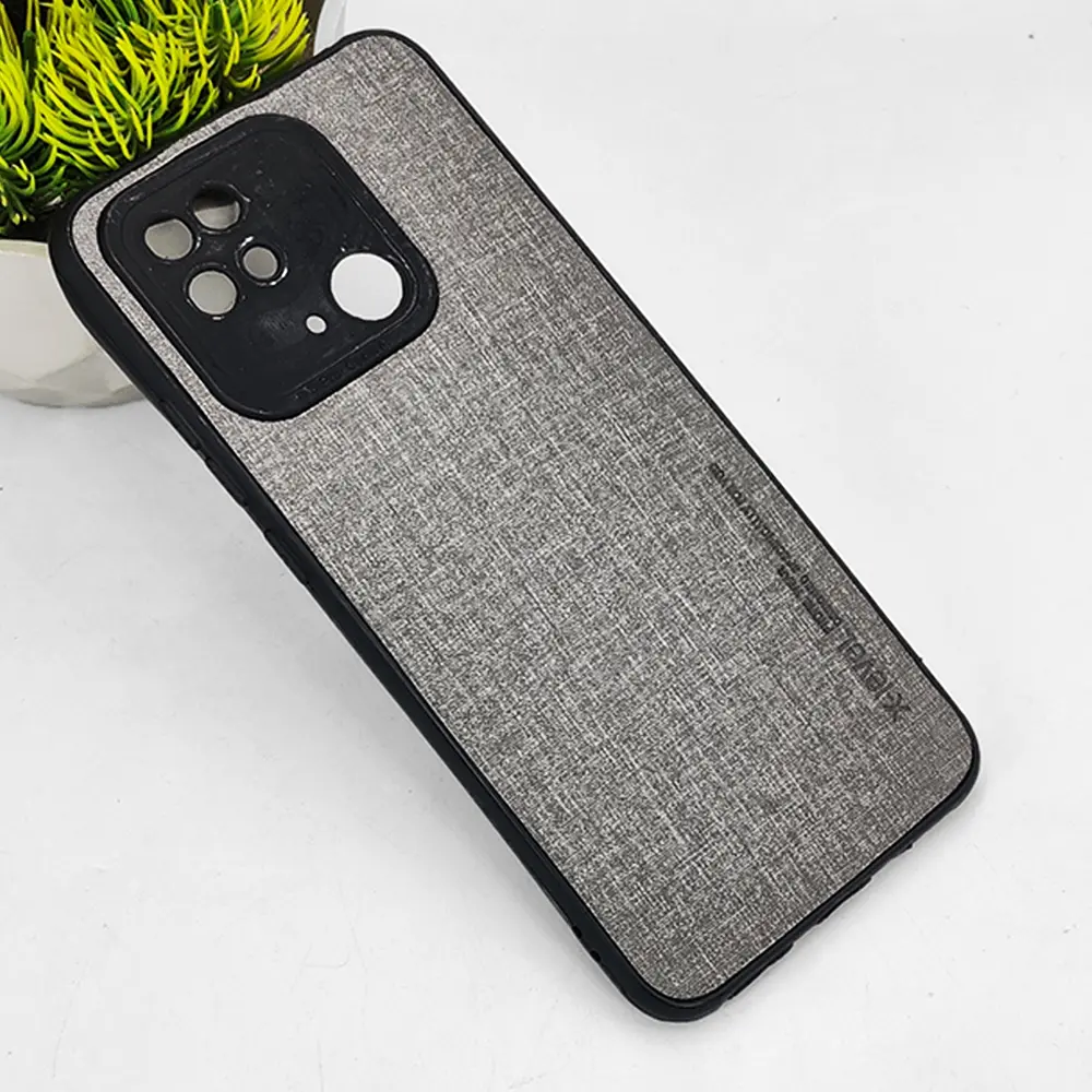 [PO18BMI10C-1-9] Xiaomi Redmi 10C|Poco C40 X-Level Leather Back Case (Gray)