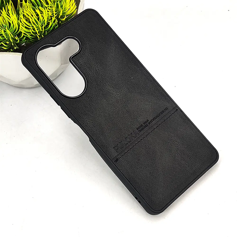 Tecno Camon 20|Camon 20 Pro PULOKA Logo Luxuary Leather Back Case (Black)