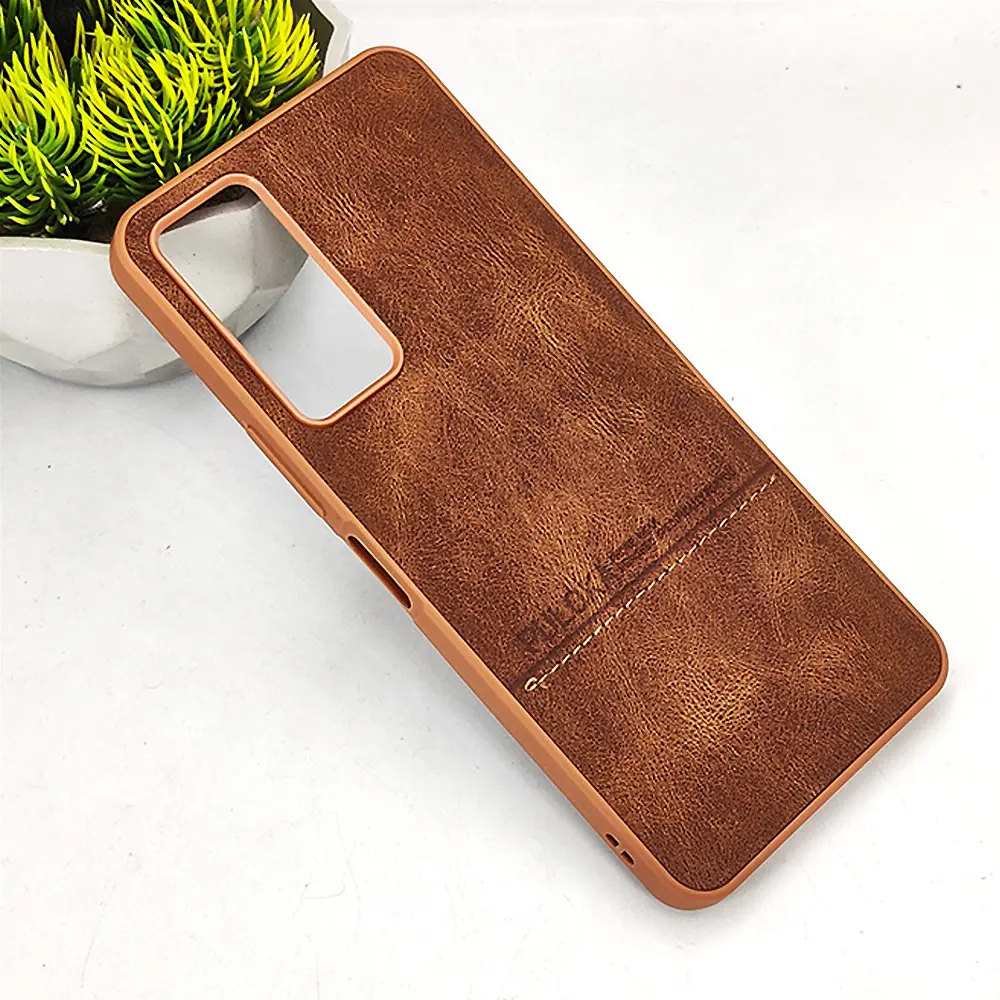 Tecno Camon 18|Camon 18T|Camon 18P PULOKA Logo Luxuary Leather Back Case (Brown)