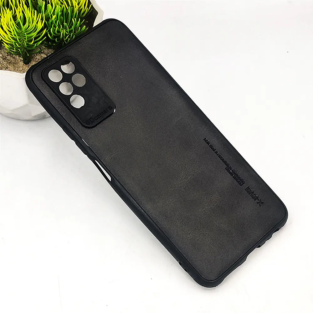 Infinix Note 10 X-Level Leather Case Mobile Pouch (Black)