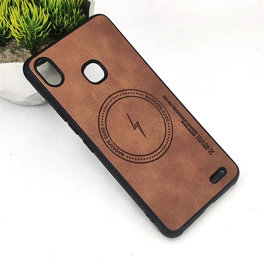 [PO18BISMRT2HD-2-13] Infinix Smart 2 HD Magsafe Logo X-Level Luxuary Leather Back Case (Brown)