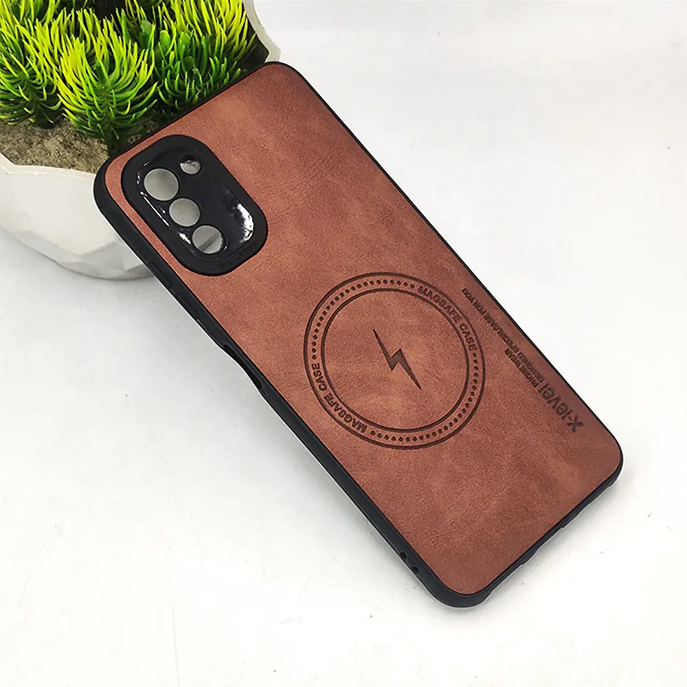Nokia G21 Magsafe Logo X-Level Luxuary Leather Back Case (Brown)