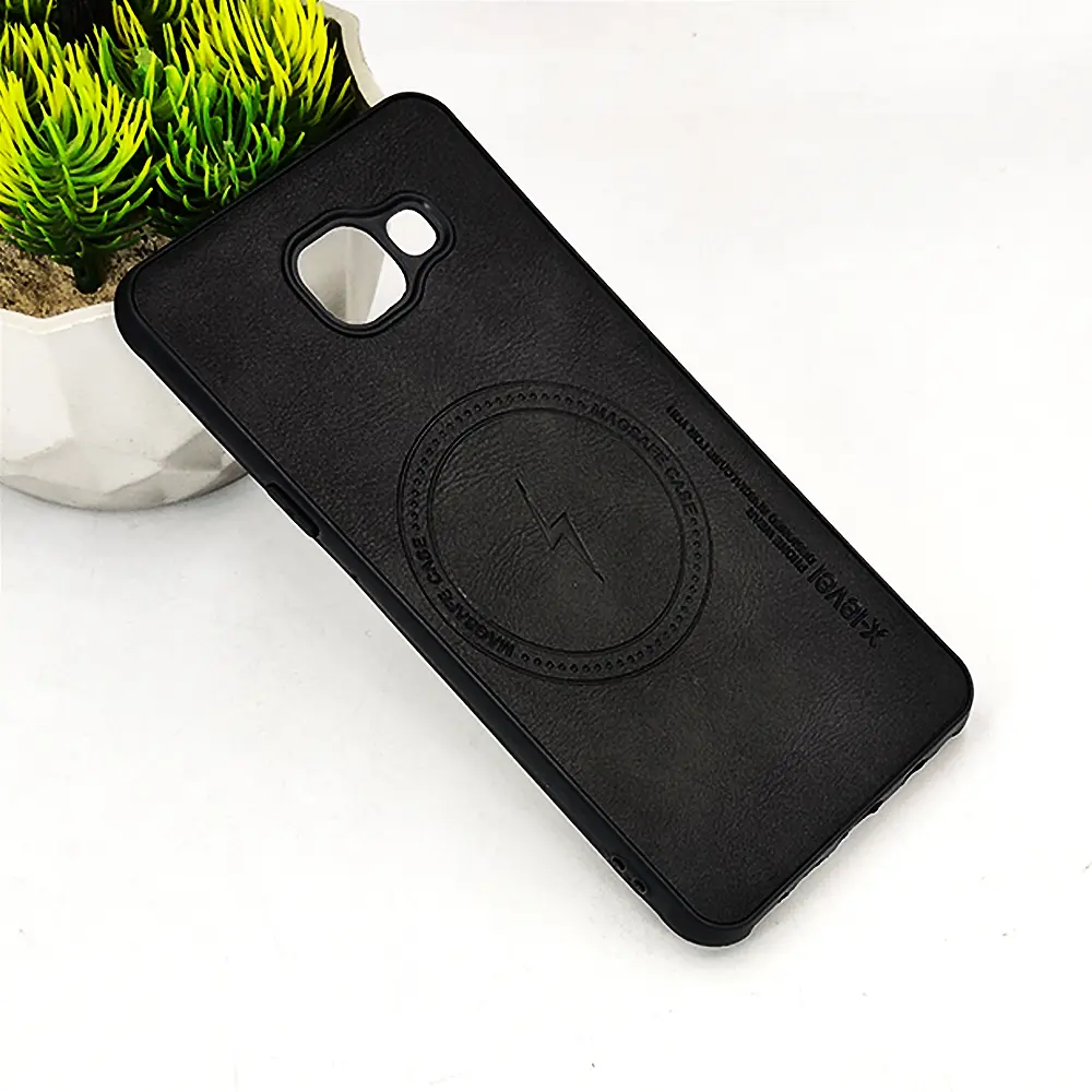 [PO18BSA510-2-2] Samsung A510 Magsafe Logo X-Level Luxuary Leather Back Case (Black)