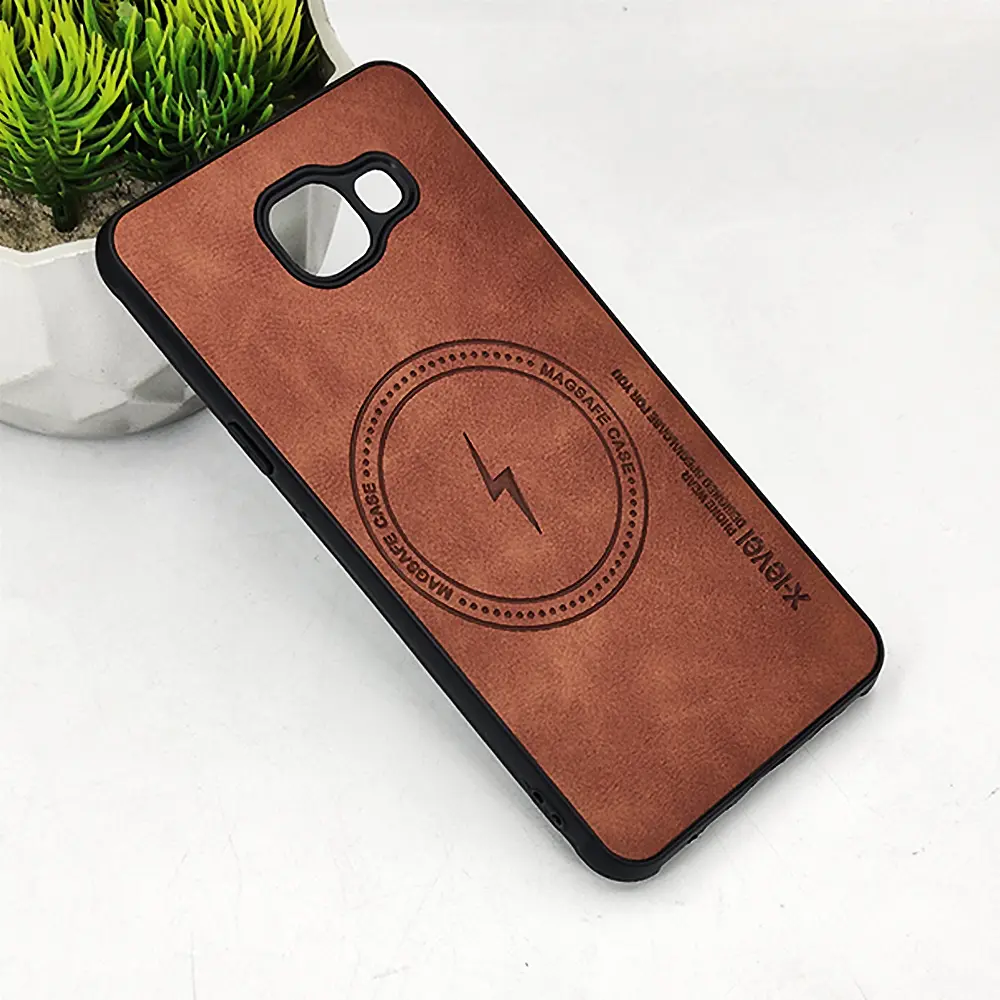 Samsung A510 Magsafe Logo X-Level Luxuary Leather Back Case (Brown)