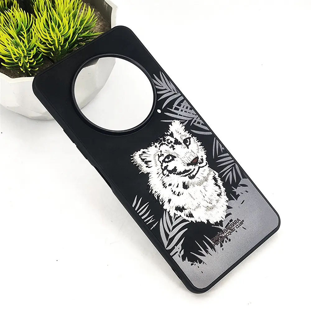 [PO43BTSPRK30-17-2] Tecno Spark 30 Velvet Embroidery Santa Barbara Polo Racquet Club Back Case (Black)