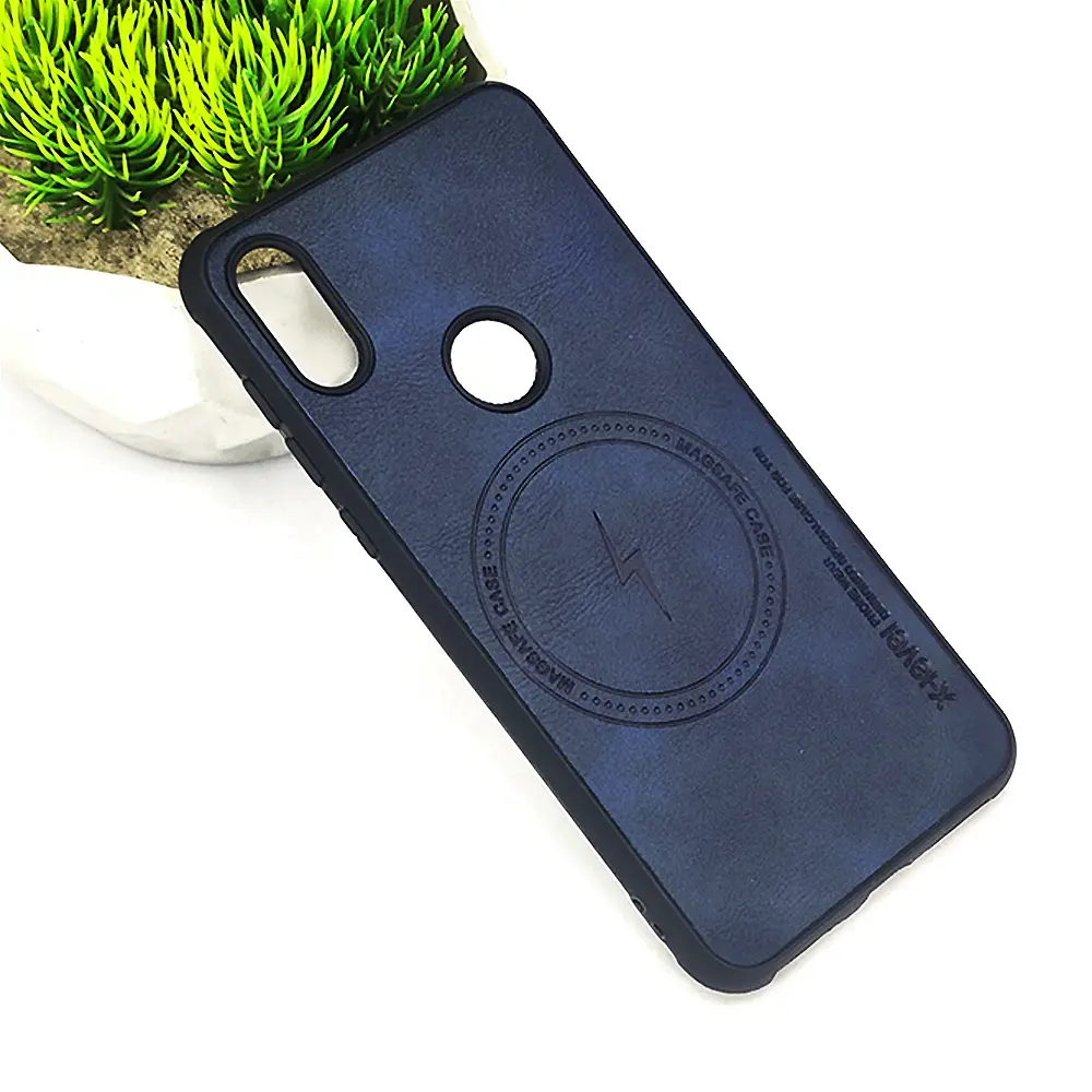 [PO18BMMP30PY-2-17] Motorola Moto P30 Play X-Level Luxuary Leather Back Case (Navy Blue)