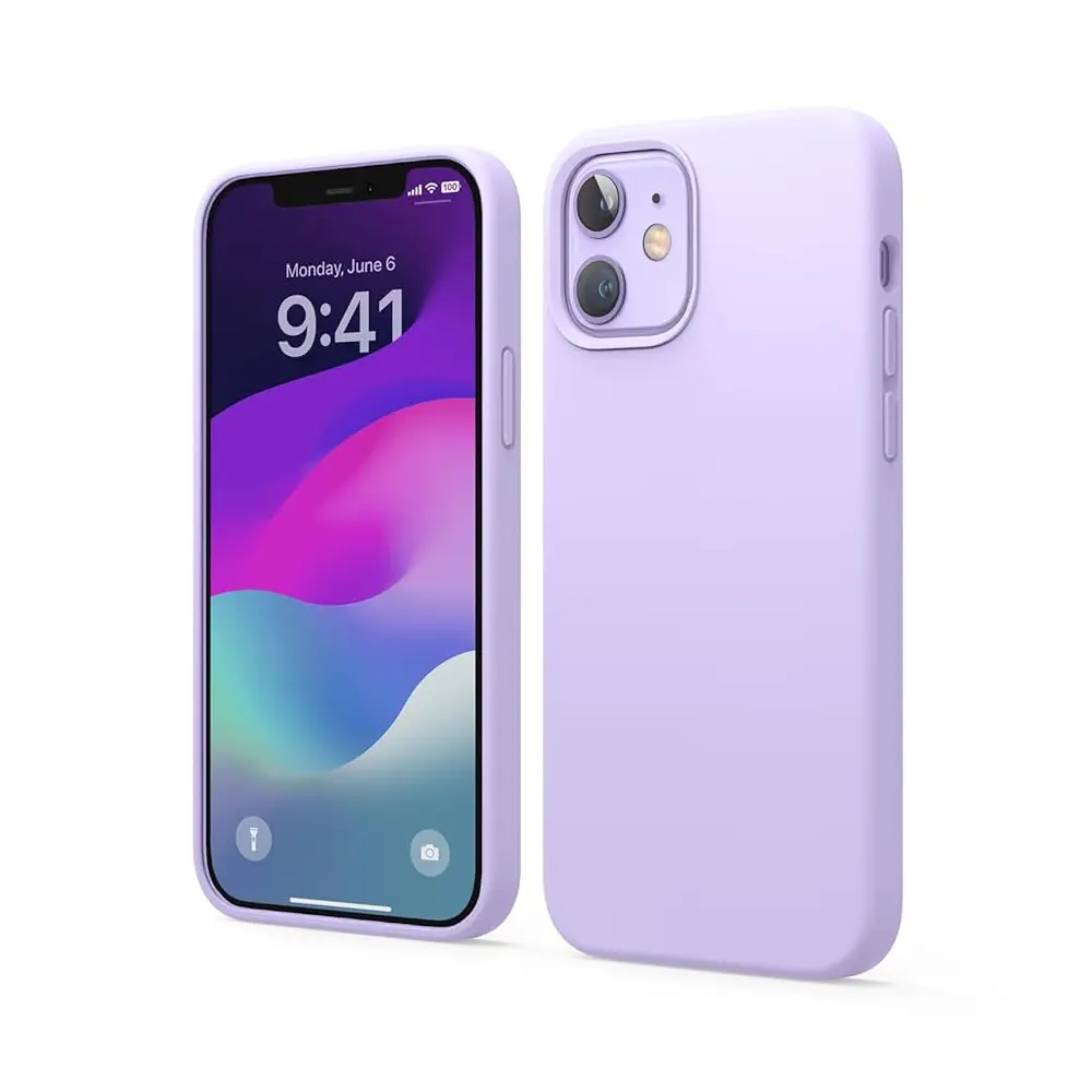 [PO23BIP12PR-1-29] iPhone 12 Pro|iPhone 12 Official Soft Silky Back Case (Light Purple)