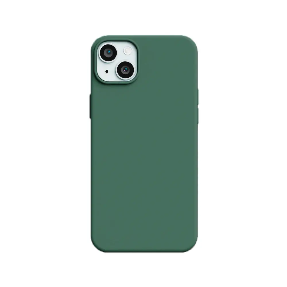 iPhone 15 Plus|iPhone 14 Plus Original Official Soft Silicone Back Case (Green)