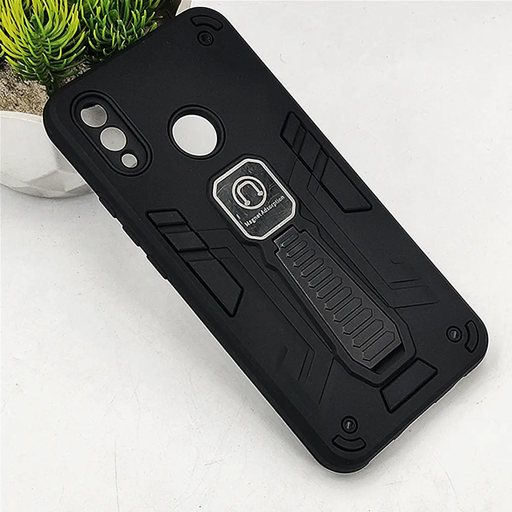 Huawei Nova 3i Armour With Stand Back Case (Black)