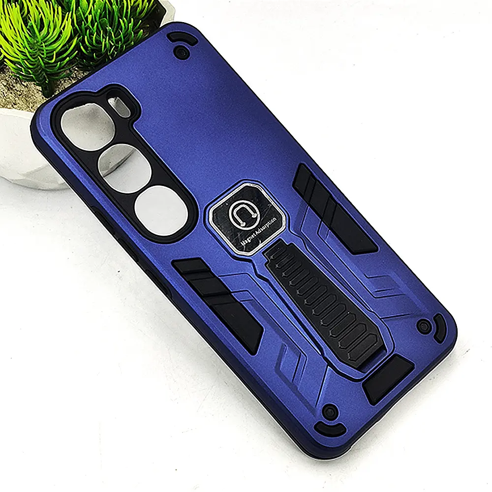 Vivo V40 Lite| Y200 4G Armour With Stand Back Case (Navy Blue)