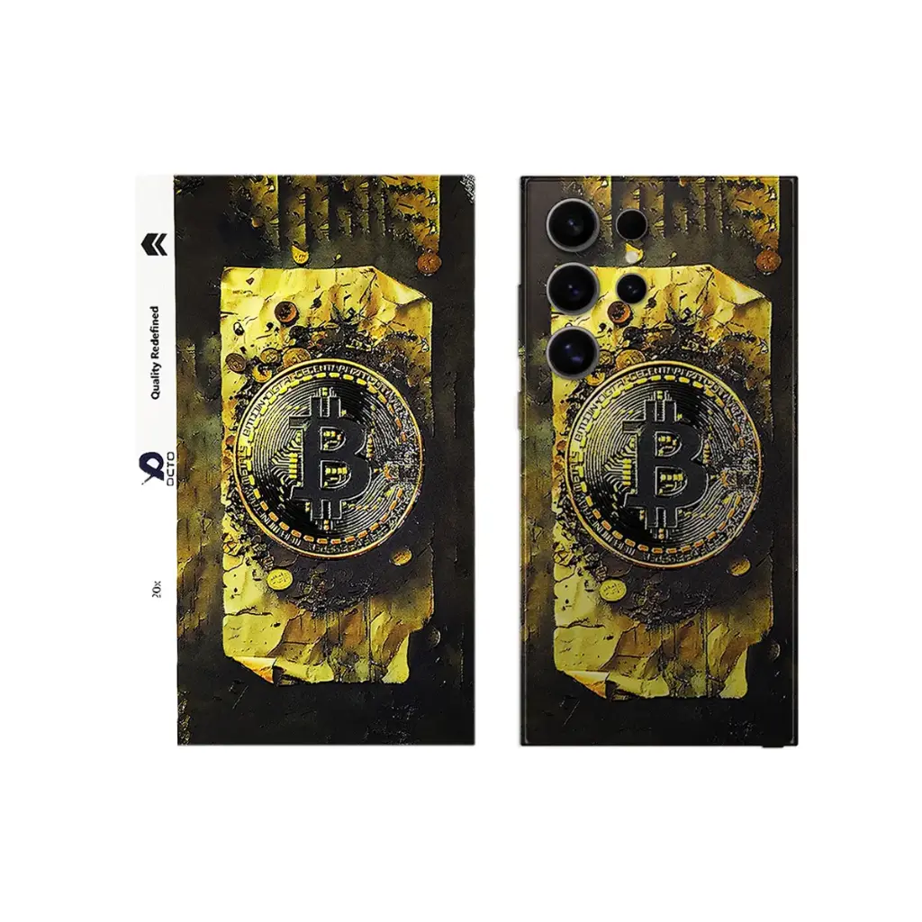 [SKIN-19-BITCOIN] 3D Printed Mobile Back Customize Skin (Bitcoin)