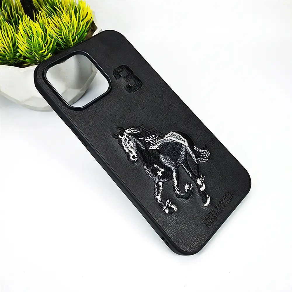 [PO43BIP14PMAX-17-2] iPhone 14 Pro Max Santa Barbara Polo&Racquet Club Back Case (Black)