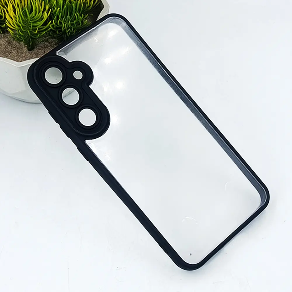 Samsung A55 5G Side Color & Transparent Spigen Back Case (Black)