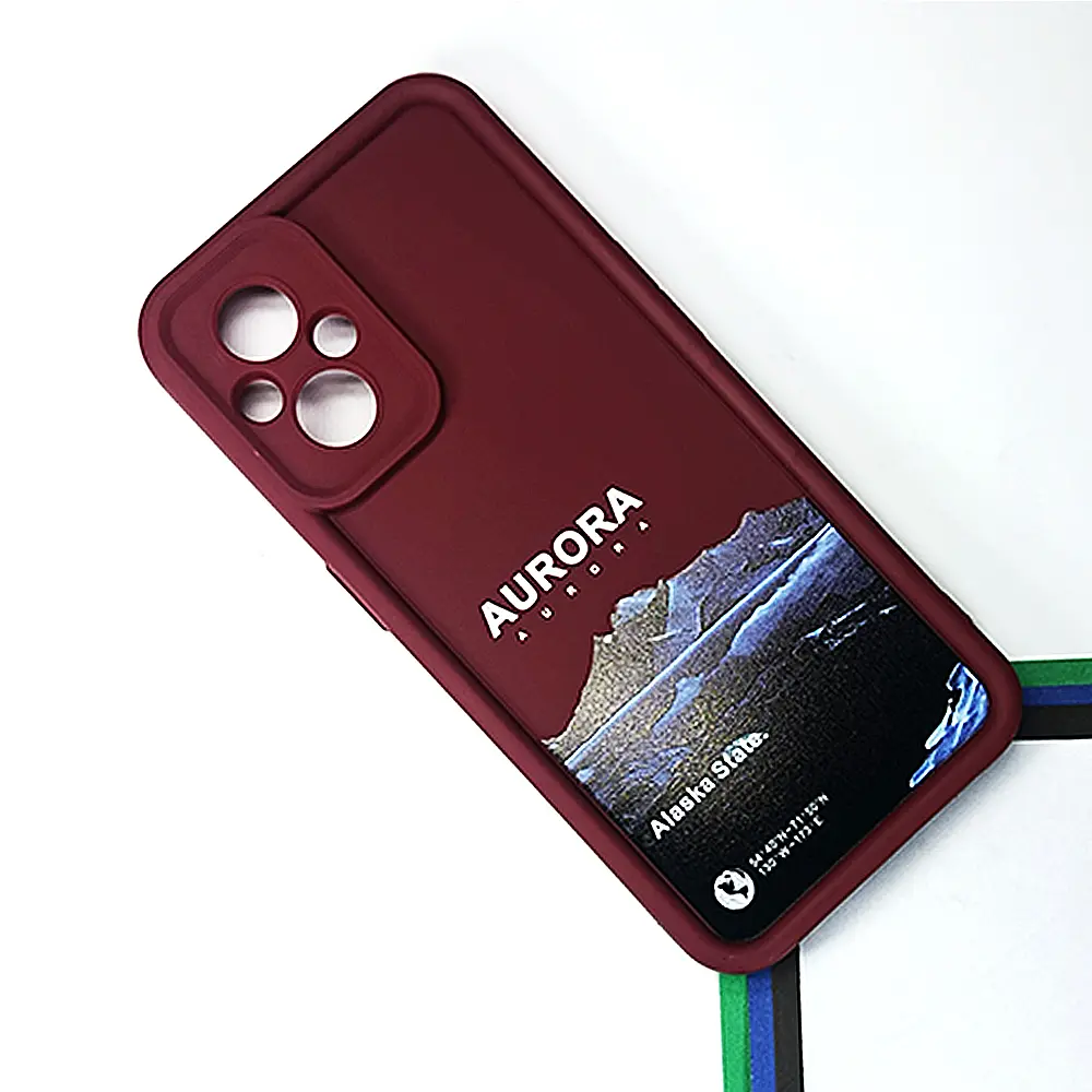 Oppo F21 Pro 5G Printed Soft Silicone Back Case (Maroon)
