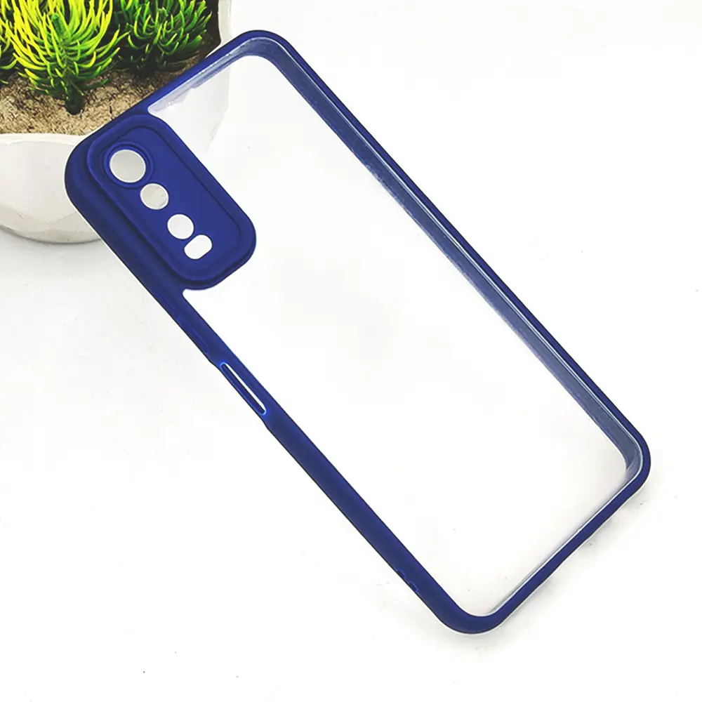  Vivo Y20/Y12S/Y12A/Y20S/Y20I Color & Transparent Spigen Back Case (Navy Blue)