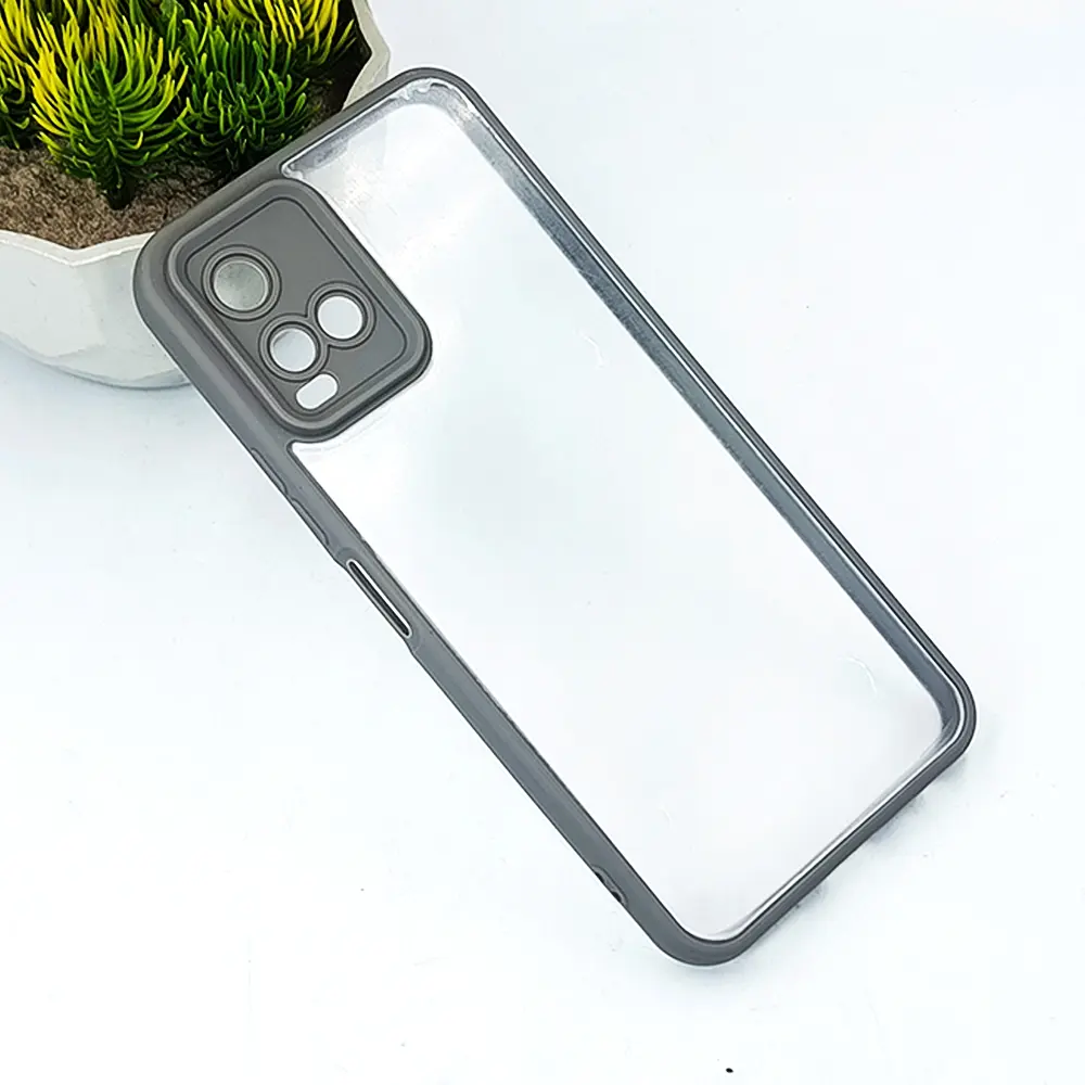  Vivo Y33s|Y33T|Y21T|Y21s Color & Transparent Spigen Back Case (Titanium) 