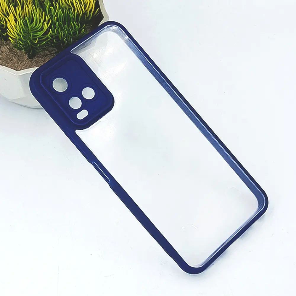  Vivo Y33s|Y33T|Y21T|Y21s Color & Transparent Spigen Back Case (Navy Blue)