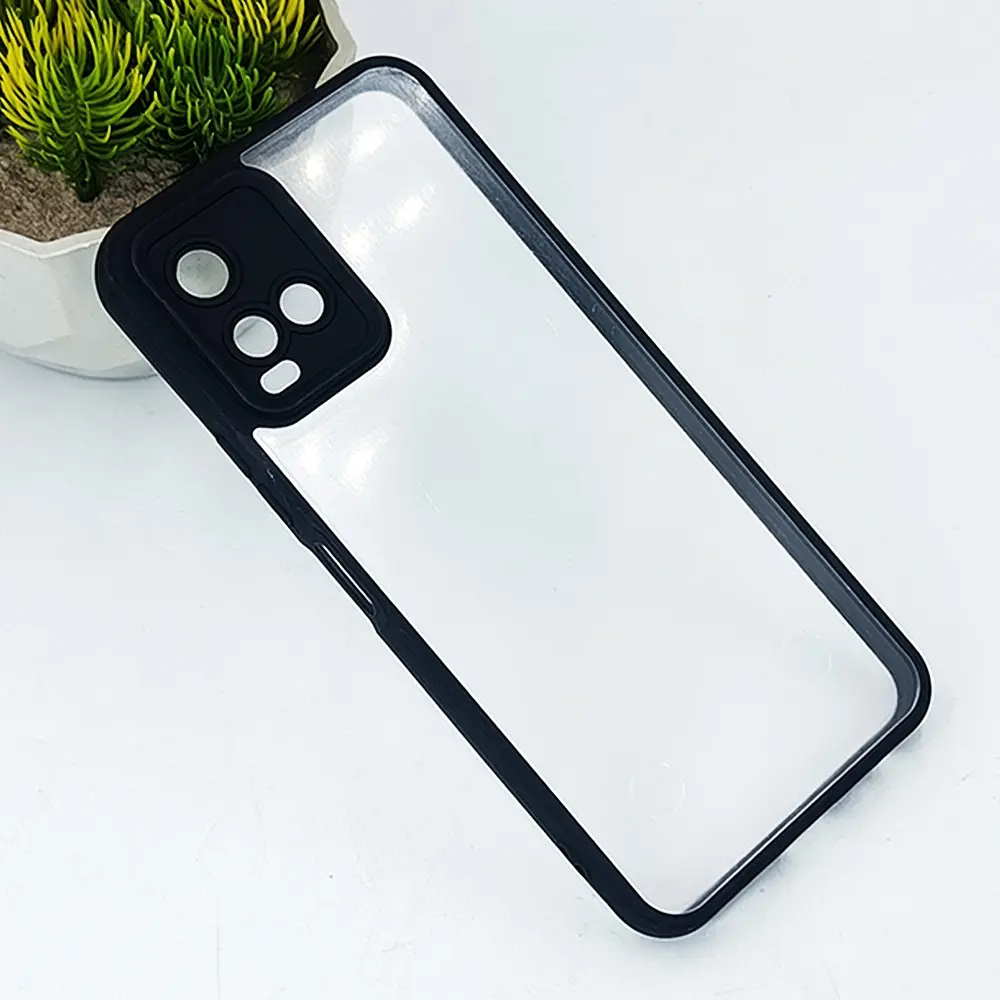  Vivo Y33s|Y33T|Y21T|Y21s Color & Transparent Spigen Back Case (Black)