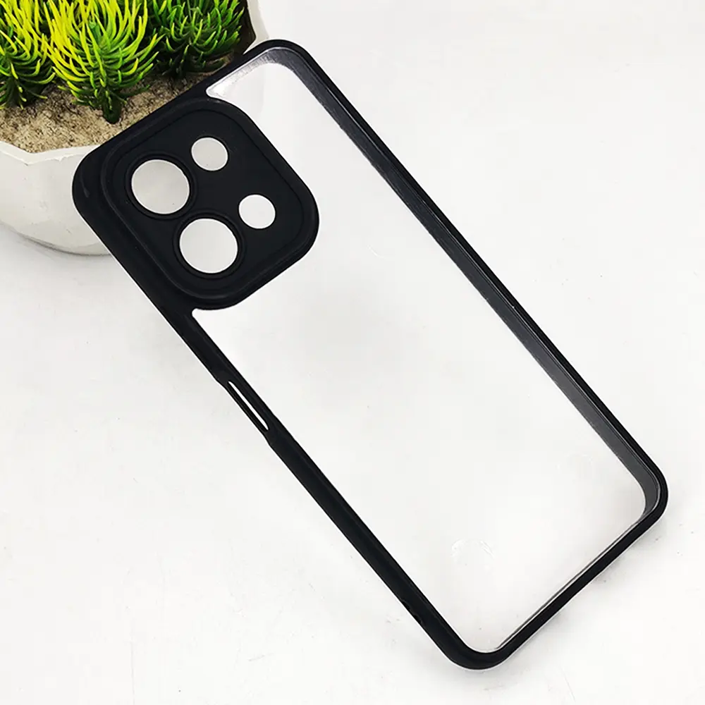  Vivo Y28 4G Color & Transparent Spigen Back Case (Black)