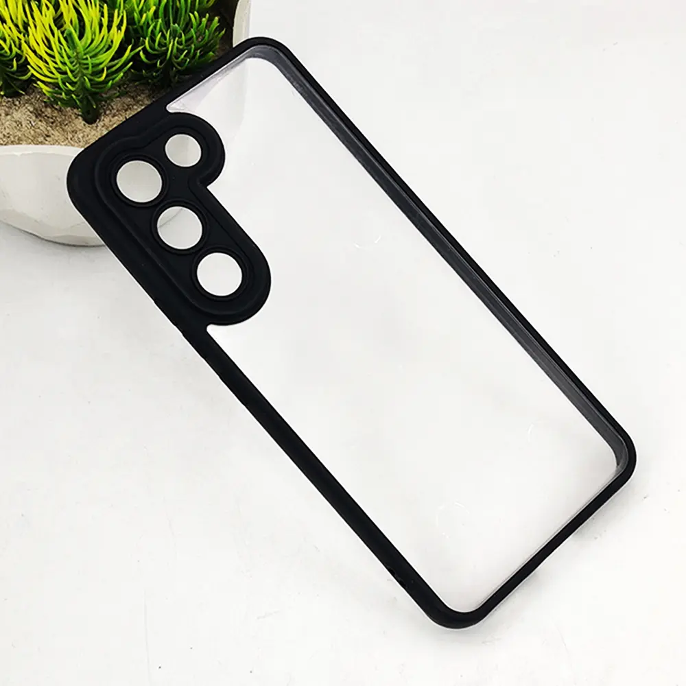 Vivo Y100 4G|5G|V30 Lite 5G|Y200E 5G Color & Transparent Spigen Back Case (Black)