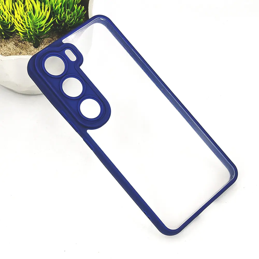  Vivo Y200 4G|Y300 4G|V40 Lite 5G Color & Transparent Spigen Back Case (Navy Blue)