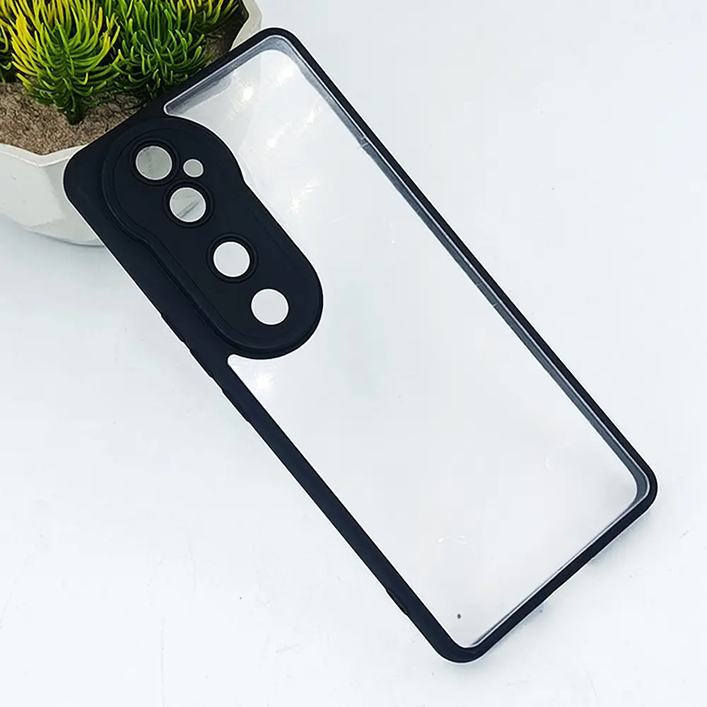  Vivo V40 5G Color & Transparent Spigen Back Case (Black)