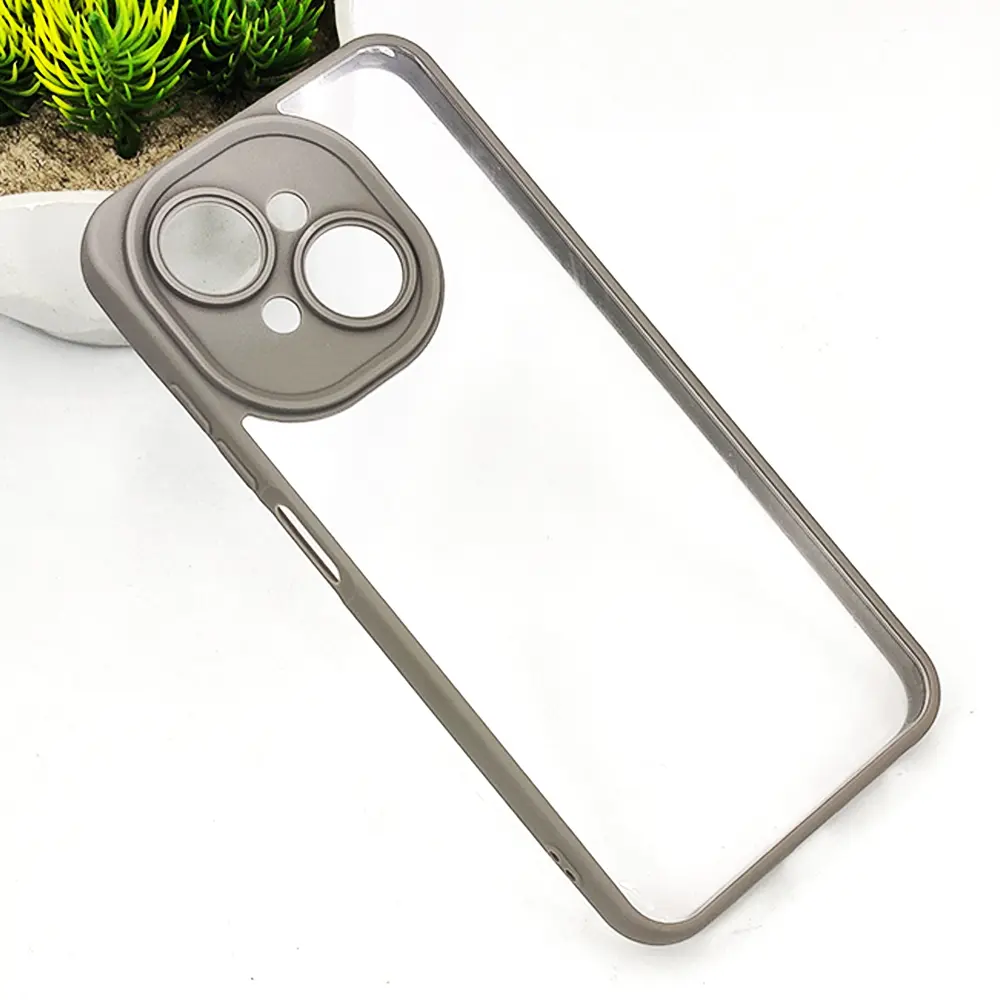 Tecno Pop 9 & Spark Go 1 Color & Transparent Spigen Back Case (Titanium)