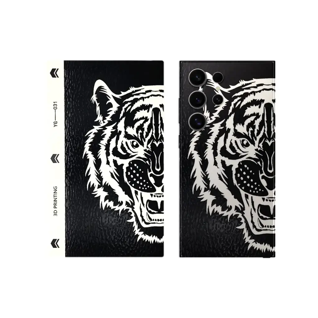 3D Glowing Printed Mobile Back Customize Skin (Lion)