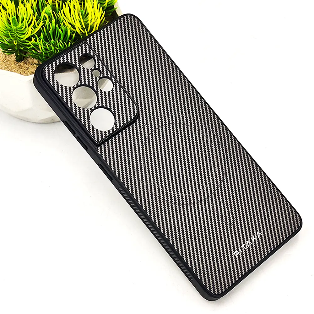 Samsung Galaxy S21 Ultra PITAKA Carbon Fiber With Wireless Magsafe Back Case (Titanium)