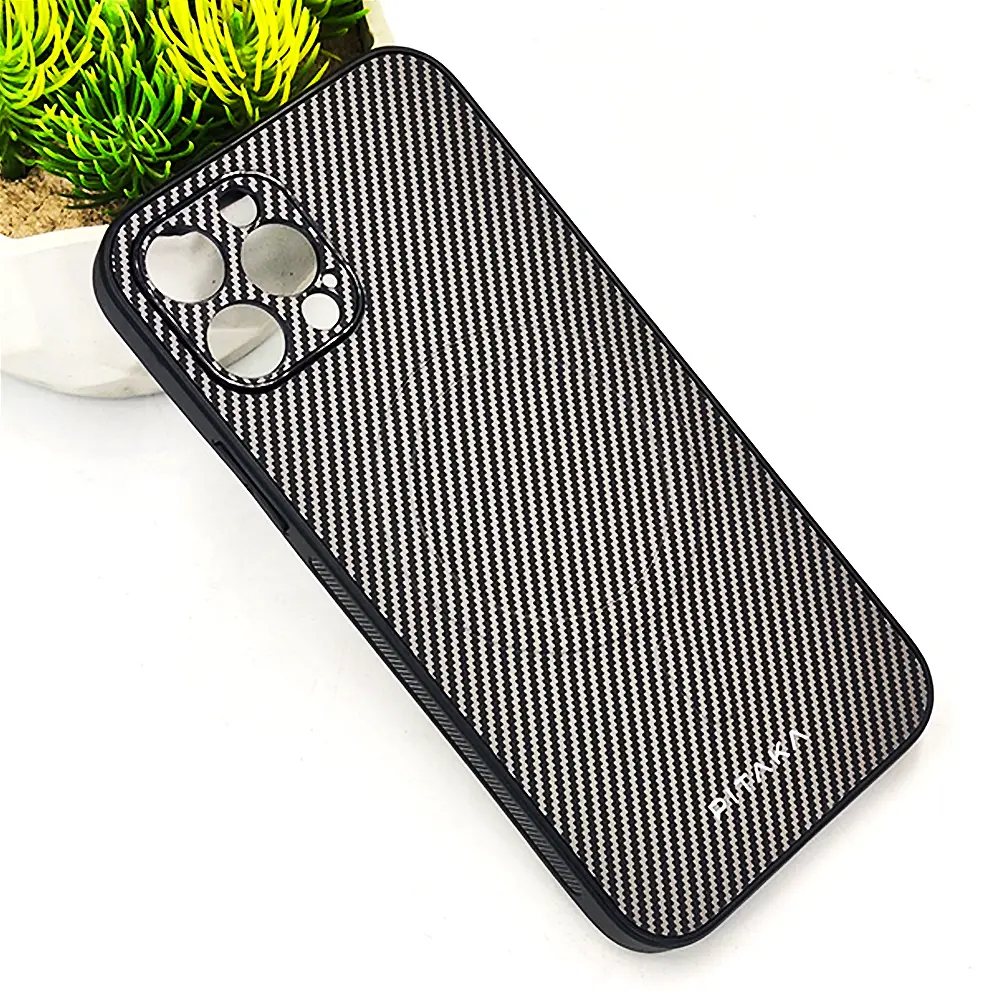 iPhone 12 Pro PITAKA Carbon Fiber With Wireless Magsafe Back Case (Titanium)