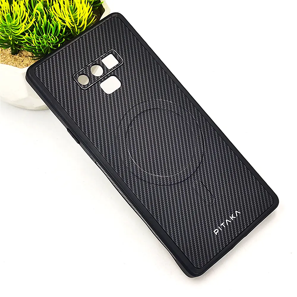 Samsung Galaxy Note 9 PITAKA Carbon Fiber With Wireless Magsafe Back Case (Gray) 
