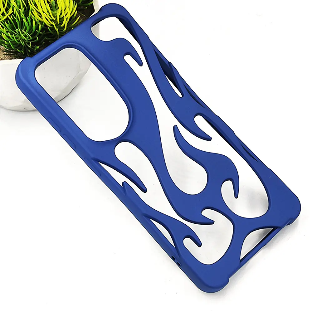 Samsung S23 Ultra FlameFlex Metal Feel Flexible Shock Proof Case (Navy Blue)