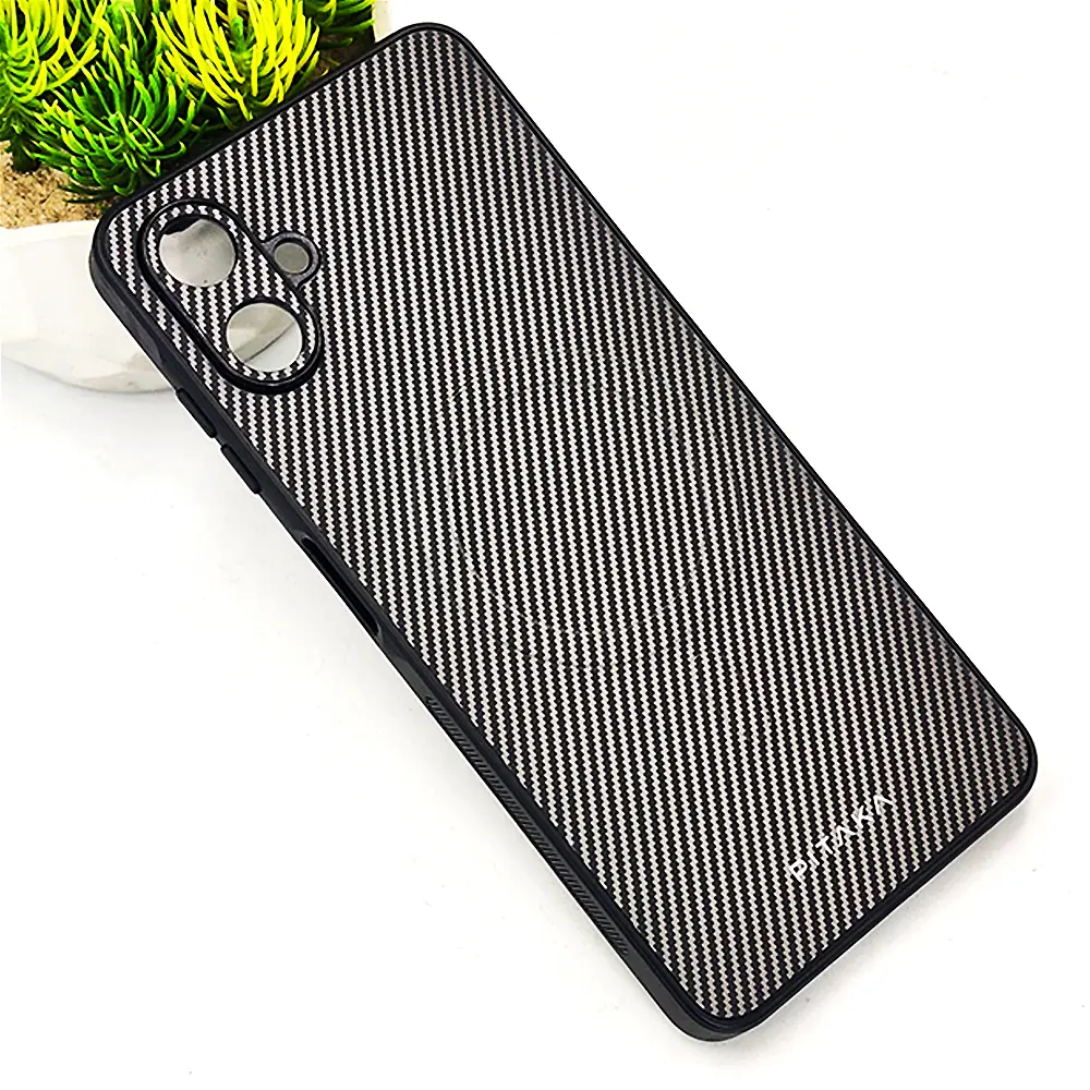 Samsung Galaxy A06 Carbon Fiber With Wireless Magsafe Back Case (Titanium)