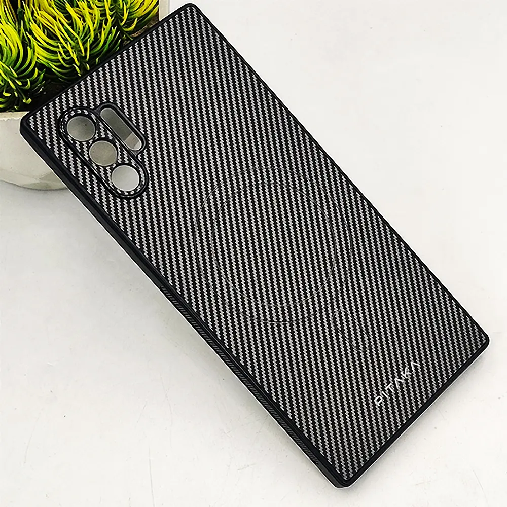 Samsung Galaxy Note 10 Plus PITAKA Carbon Fiber With Wireless Magsafe Back Case (Titanium)