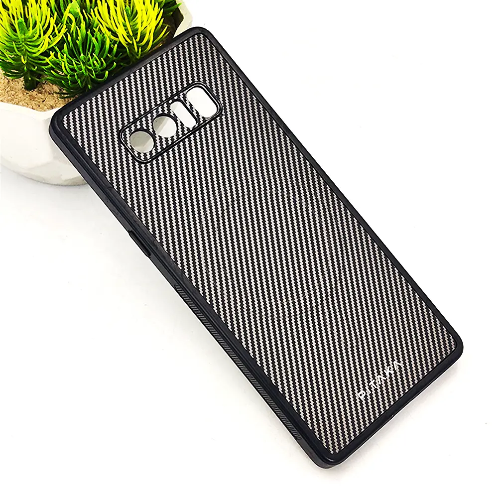 Samsung Galaxy Note 8 PITAKA Carbon Fiber With Wireless Magsafe Back Case (Titanium)