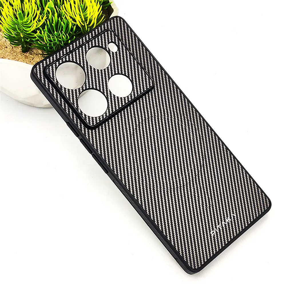 Infinix Note 40 Pro 4G PITAKA Carbon Fiber With Wireless Magsafe Back Case (Titanium)